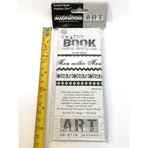 Creative Imaginations Rubons Swatch Book Impress Ons Loved Ones 28 Sheets
